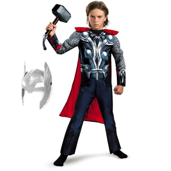Avengers Endgame Superhero Party Cosplay Muscle Thor Man Captain America Costume Boys Batman Cosplay Halloween Superman Uniform